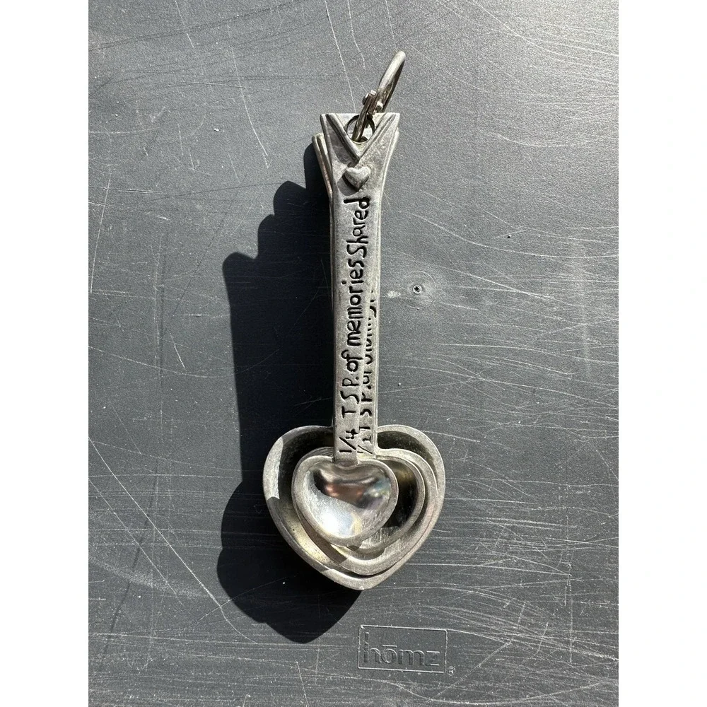 Metal Morphosis Heart of the Home Pewter Measuring Spoons Set About‎ 5 Inches